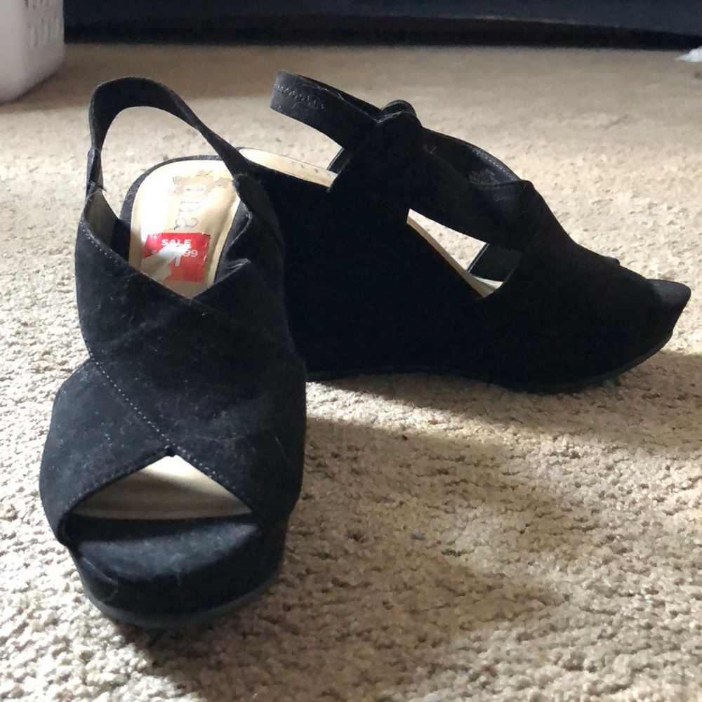 Never worn A.n.a wedges!